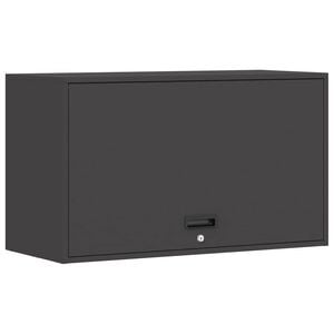 vidaXL Wandschrank f&uuml;r die Garage mit Gasdrucklift-T&uuml;r Schwarz