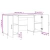 vidaXL Schreibtisch Betongrau 140x50x75 cm Holzwerkstoff