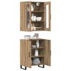 vidaXL Highboard 2 pcs Artisan-Eiche Holzwerkstoff