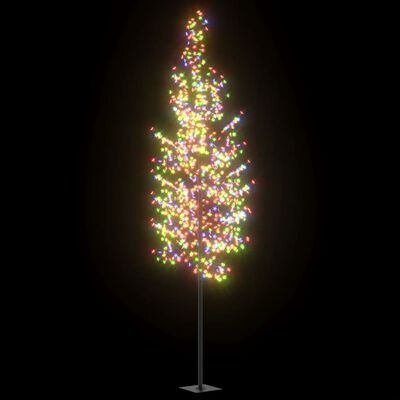vidaXL Weihnachtsbaum 1200 LEDs Buntes Licht Kirschblüten 400 cm