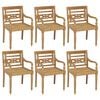 vidaXL Batavia-St&uuml;hle 6 Stk. Massivholz Teak