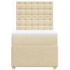 vidaXL Boxspringbett mit Matratze Creme 90x200 cm Stoff