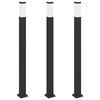 vidaXL Pollerleuchten 3 Stk. 110 cm Schwarz IP44