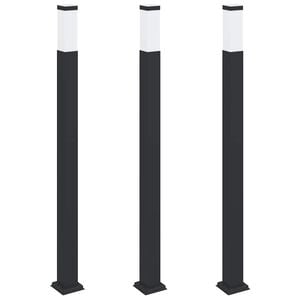 vidaXL Pollerleuchten 3 Stk. 110 cm Schwarz IP44