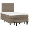 vidaXL Boxspringbett mit Matratze Taupe 120x190 cm Stoff