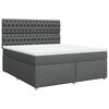 vidaXL Boxspringbett mit Matratze Dunkelgrau 180x200 cm Stoff