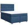 vidaXL Boxspringbett mit Matratze Blau 140x190 cm Stoff