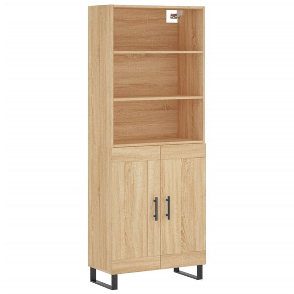 vidaXL Highboard Sonoma-Eiche 69,5x34x180 cm Holzwerkstoff