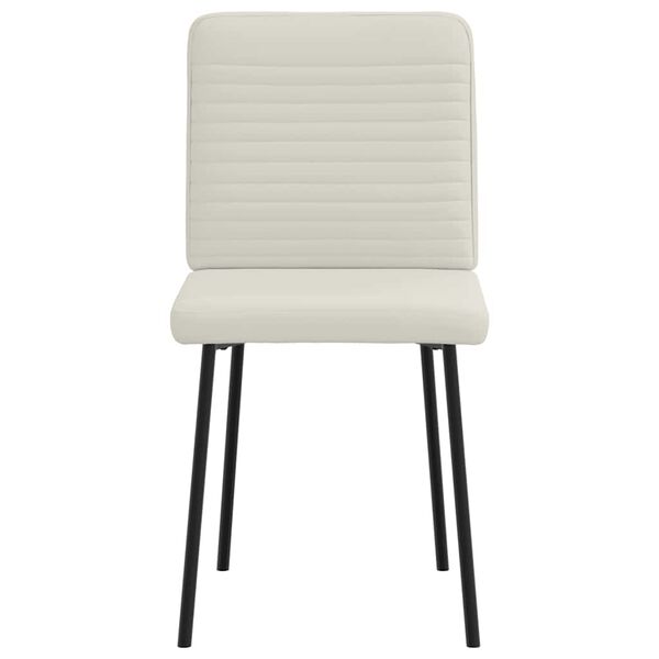 vidaXL Esszimmerst&uuml;hle 6 Stk. Creme Samt