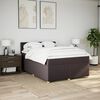 vidaXL Boxspringbett mit Matratze Dunkelbraun 140x200 cm Stoff