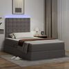 vidaXL Bett mit Stauraum und LED mit LED Grau 120 x 200 cm Kunstleder