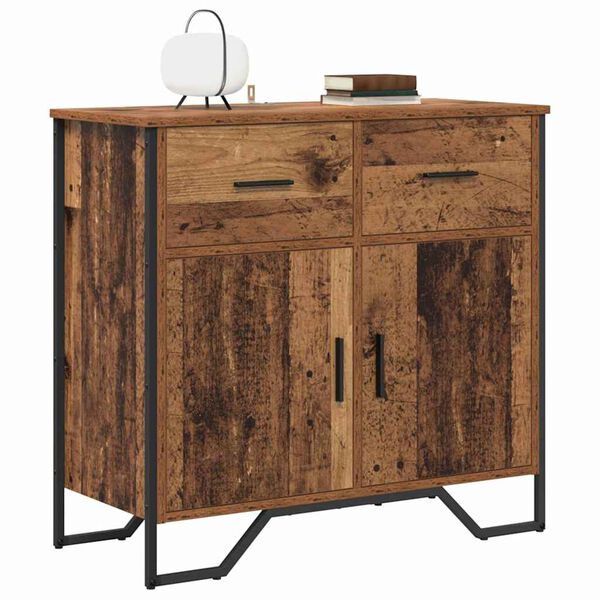 vidaXL Sideboard mit Schubladen Altholz 79,5 x 35,5 x 74,5 cm