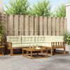 vidaXL Outdoor-Sofagarnitur mit Kissen 5 pcs Natur und Creme