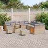 vidaXL Gartensofa-set mit Kissen 13 pcs Beige und Hellgrau