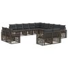 vidaXL Gartensofa-set 13 stk. Grau und Dunkelgrau Poly-Rattan