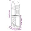 vidaXL Spielturm Braun 52,5 x 85 x 265 cm Massives Douglasienholz