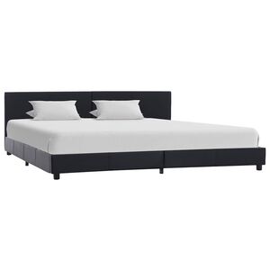 vidaXL Bettgestell Schwarz Kunstleder 180x200 cm