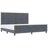 vidaXL Boxspringbett mit Kopfteil Dunkelgrau 200 x 200 cm Samt