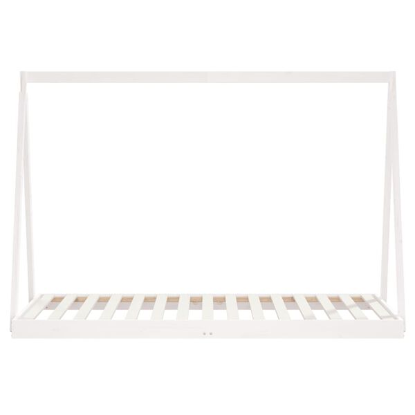 vidaXL Kinderbett Weiß 90x190 cm Massivholz Kiefer