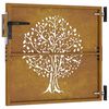 vidaXL Gartentor 85x75 cm Cortenstahl Baum-Design