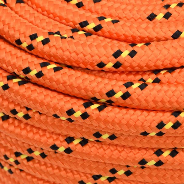 vidaXL Bootsseil Orange 16 mm 25 m Polypropylen