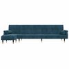 vidaXL Schlafsofa in L-Form Blau 271x140x70 cm Samt