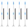 vidaXL Wasserschieber mit Stielen 5 Stk. 55x122,5 cm Stahl und Gummi