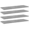 vidaXL B&uuml;cherregal-Bretter 4 Stk. Betongrau 60x20x1,5 cm Holzwerkstoff