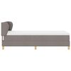 vidaXL Boxspringbett mit Matratze Taupe 100 x 200 cm Stoff