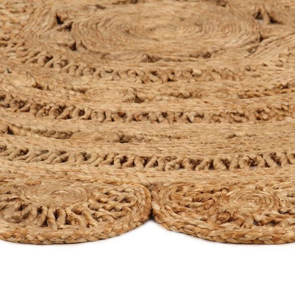 vidaXL Teppich Jute Handgeflochten 180 cm Rund