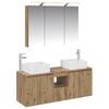 vidaXL Badezimmerschrank-Set 4 Stk. Artisan-Eiche Holzwerkstoff