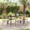 vidaXL Garten Essgruppe 5 pcs Braun Poly-Rattan