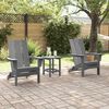 vidaXL Garten Lounge Möbel 2 pcs Hellgrau 74.5 x 80.5 x 90cm Plastik