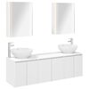 vidaXL Badezimmerschrank-Set 5 Stk. Wei&szlig; Holzwerkstoff