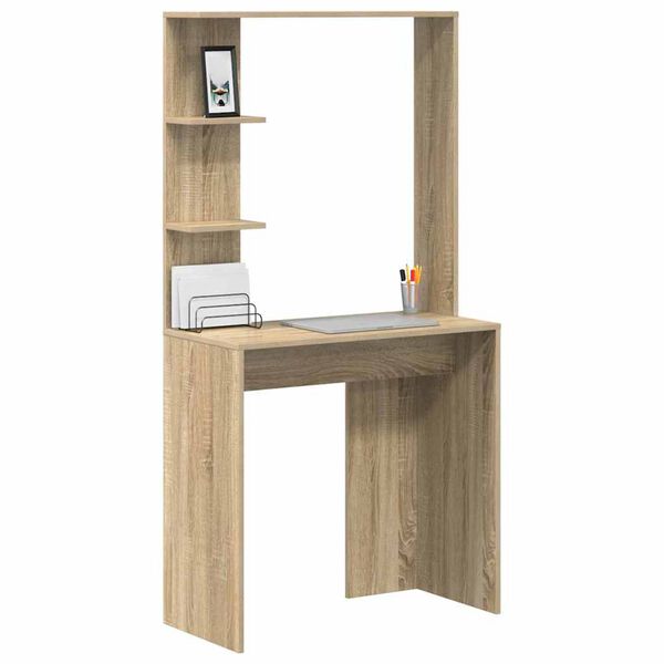 vidaXL Schreibtisch Sonoma-Eiche 78,5 x 37 x 154,5 cm Holzwerkstoff