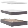 vidaXL Ottoman-Bett mit Matratze Grau 120x200 cm Kunstleder