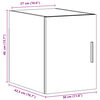 vidaXL Wandschrank Braun Eichen-Optik 30x42,5x40 cm Holzwerkstoff