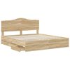 vidaXL Bettrahmen Sonoma-Eiche 180 x 200 cm Ingenieurs Holz