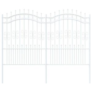 vidaXL Gartenzaun KAMPEN Wei&szlig;