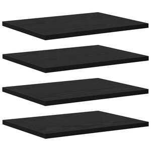 vidaXL Regalbrett 4 pcs Schwarz 40 x 30 x 1,5 cm Holzwerkstoff