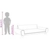 vidaXL Kindersofa Creme 100x54x33 cm Samt