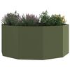 vidaXL Pflanzk&uuml;bel Olive Gr&uuml;n 120 x 120 x 50 cm Stahl