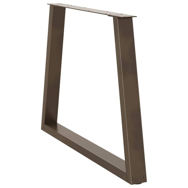 vidaXL Esstisch Beine V-Form 3 Stück Naturstahl 90x(72-73,3) cm Stahl