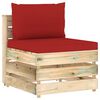 vidaXL 8-tlg. Garten-Lounge-Set mit Kissen Gr&uuml;n Impr&auml;gniertes Holz
