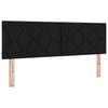 vidaXL LED Kopfteil Schwarz 160 cm Stoff