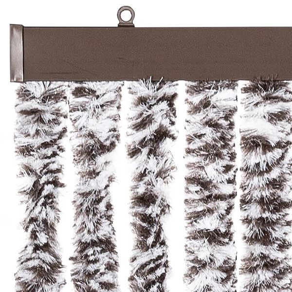 vidaXL Insektenschutz-Vorhang Braun und Beige 118x220 cm Chenille
