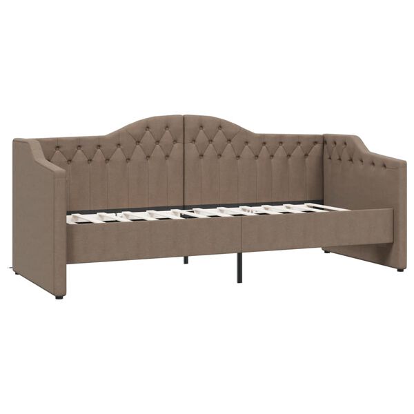 vidaXL Tagesbett USB Taupe Stoff 90x200 cm