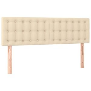 vidaXL Kopfteile 2 Stk. Creme 72x5x78/88 cm Stoff