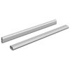 vidaXL Kleiderstange 2 stk. Silber 372 x 15 x 29 mm Aluminiumlegierung