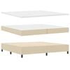 vidaXL Boxspringbett mit Matratze Creme 200 x 200 cm Stoff